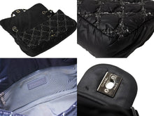 Load image into Gallery viewer, CHANEL シャネル パリビザンス マトラッセ チェーンショルダーバッグ ココマーク 14番台 ブラック ナイロン レザー 美品 中古 64107
