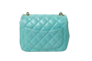 CHANEL シャネル マトラッセ17 チェーンショルダーバック 35200 ラムスキン 27番台 エメラルドグリーン ゴールド金具 美品 中古 64108