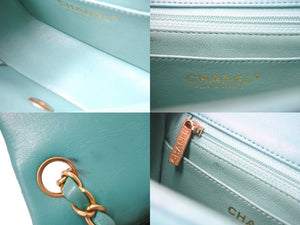 CHANEL シャネル マトラッセ17 チェーンショルダーバック 35200 ラムスキン 27番台 エメラルドグリーン ゴールド金具 美品 中古 64108