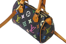 Load image into Gallery viewer, 極美品 LOUIS VUITTON ルイヴィトン ハンドバッグ M92644 ミニスピーディ モノグラムマルチカラー ブラック ゴールド 中古 64110