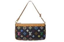 Load image into Gallery viewer, 極美品 LOUIS VUITTON ルイヴィトン モノグラムマルチ ポシェット アクセソワ―ル M92648 村上隆 ブラック 中古 64111