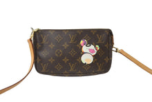 Load image into Gallery viewer, LOUIS VUITTON ルイヴィトン ハンドバッグ ポシェット アクセソワール 村上隆 M51981 パンダ モノグラム ゴールド金具 美品 中古 64115