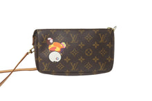 Load image into Gallery viewer, LOUIS VUITTON ルイヴィトン ハンドバッグ ポシェット アクセソワール 村上隆 M51981 パンダ モノグラム ゴールド金具 美品 中古 64115