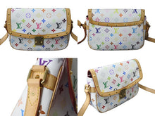 Load image into Gallery viewer, LouisVuitton ルイヴィトン ソローニュ ショルダーバッグ モノグラムマルチカラー M92661 ホワイト ゴールド金具 美品 中古 64117