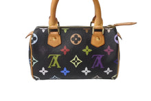Load image into Gallery viewer, 極美品 LOUIS VUITTON ルイヴィトン ハンドバッグ M92644 ミニスピーディ モノグラムマルチカラー ブラック ゴールド 中古 64120