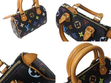 Load image into Gallery viewer, 極美品 LOUIS VUITTON ルイヴィトン ハンドバッグ M92644 ミニスピーディ モノグラムマルチカラー ブラック ゴールド 中古 64120