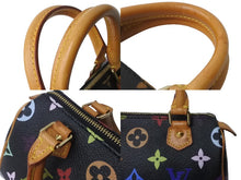 Load image into Gallery viewer, 極美品 LOUIS VUITTON ルイヴィトン ハンドバッグ M92644 ミニスピーディ モノグラムマルチカラー ブラック ゴールド 中古 64120