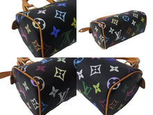 Load image into Gallery viewer, 極美品 LOUIS VUITTON ルイヴィトン ハンドバッグ M92644 ミニスピーディ モノグラムマルチカラー ブラック ゴールド 中古 64120