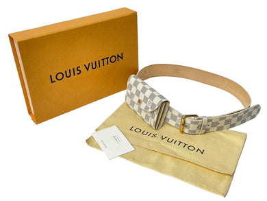 新品同様 LOUISVUITTON ルイヴィトン サンチューポシェットソロ ベルト M9835 ダミエアズールキャンバス 90/36 中古 64121