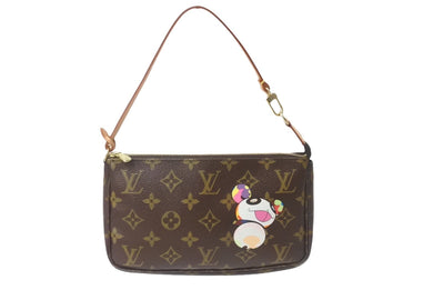 極美品 LOUIS VUITTON ルイヴィトン ハンドバッグ ポシェット アクセソワール 村上隆 M51981 パンダ モノグラム 中古 64126