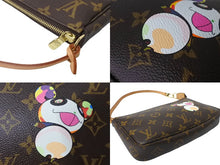 Load image into Gallery viewer, 極美品 LOUIS VUITTON ルイヴィトン ハンドバッグ ポシェット アクセソワール 村上隆 M51981 パンダ モノグラム 中古 64126