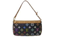 Load image into Gallery viewer, LOUIS VUITTON ルイヴィトン ポシェット アクセソワ―ル モノグラム マルチカラー M92648 村上隆 ブラック 美品 中古 64128