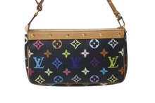 Load image into Gallery viewer, LOUIS VUITTON ルイヴィトン ポシェット アクセソワ―ル モノグラム マルチカラー M92648 村上隆 ブラック 美品 中古 64128