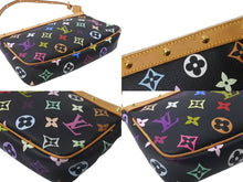 Load image into Gallery viewer, LOUIS VUITTON ルイヴィトン ポシェット アクセソワ―ル モノグラム マルチカラー M92648 村上隆 ブラック 美品 中古 64128