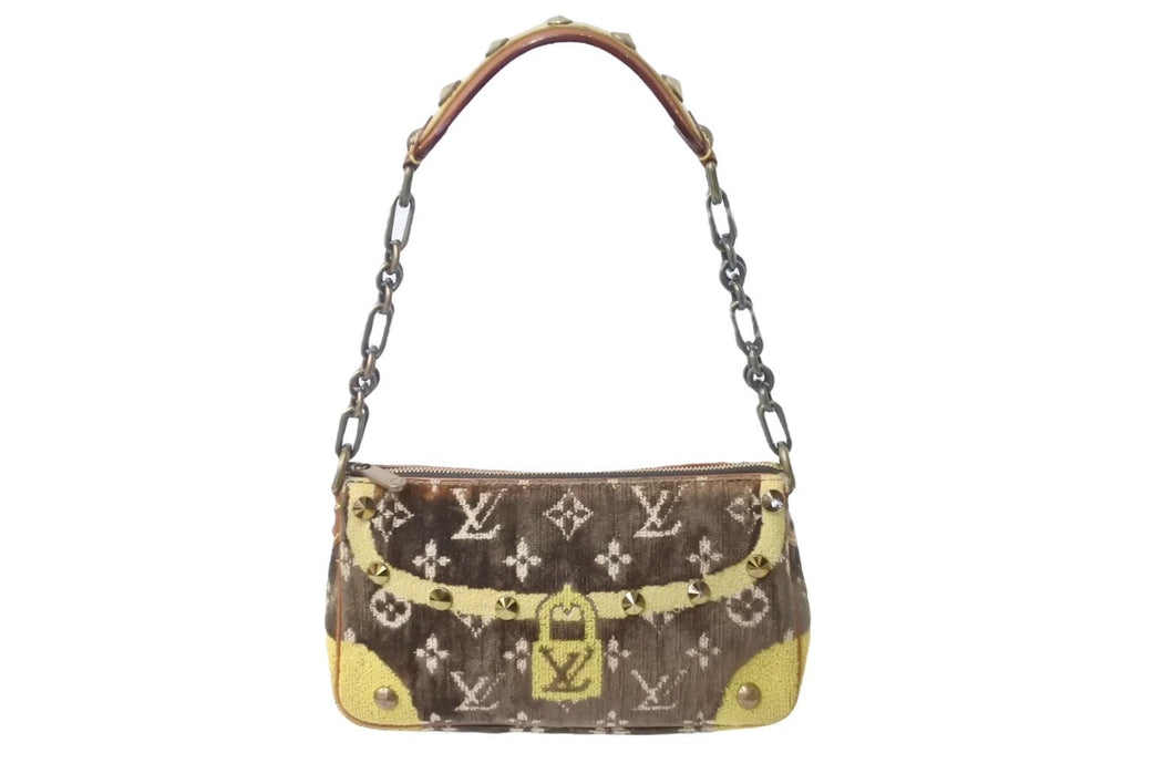 LOUIS VUITTON ルイ ヴィトン ポシェットアクセソワール アクセサリーポーチ M92710 モノグラム トロンプイユ 美品 中古 64134