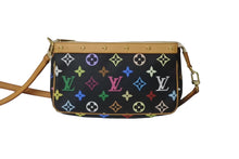 Load image into Gallery viewer, LOUIS VUITTON ルイヴィトン ポシェット アクセソワ―ル モノグラム マルチカラー M92648 村上隆 ブラック 美品 中古 64136