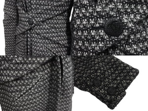 CHANEL シャネル ツイードコート P38997V28200 ブラック ホワイト サイズ38 美品 中古 64139