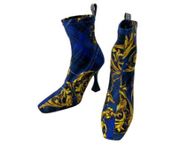 画像をギャラリービューアに読み込む, 未使用 VERSACE JEANS COUTURE ヴェルサーチ ジーンズ クチュール ブーツ サイズ36 71VA3SF3 総柄 中古 64143 