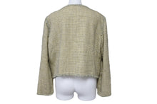 Load image into Gallery viewer, CHANEL シャネル ジャケット ツイード ノーカラー ショート丈 サイズ46 P40226V25597 イエロー 美品 中古 64152