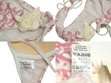 Load image into Gallery viewer, ChristianDior クリスチャンディオール 水着 スイムウェア 上下 トロッター柄 カメリア GLAL323070 サイズ36 美品 中古 64155