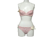 Load image into Gallery viewer, ChristianDior クリスチャンディオール 水着 スイムウェア 上下 トロッター柄 カメリア GLAL323070 サイズ36 美品 中古 64155