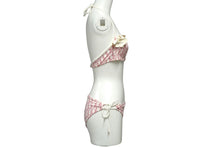 Load image into Gallery viewer, ChristianDior クリスチャンディオール 水着 スイムウェア 上下 トロッター柄 カメリア GLAL323070 サイズ36 美品 中古 64155