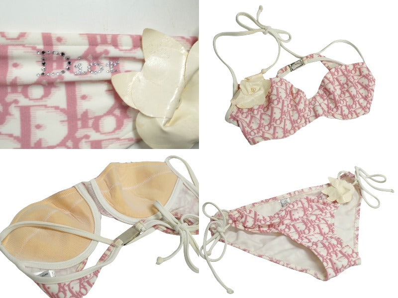 未使用品】Christian Dior 水着 ビキニ トロッター 花柄 ピンク