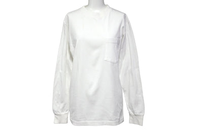 CHROME HEARTS クロムハーツ 長袖Ｔシャツ サイズS セメタリークロス プリント ホワイト コットン 良品 中古 64162