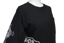 Load image into Gallery viewer, 極美品 CHROME HEARTS クロムハーツ 長袖Ｔシャツ サイズS CHクロス ホースシュー プリント ブラック コットン 中古 64163