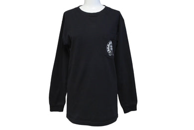 CHROME HEARTS クロムハーツ 長袖Ｔシャツ サイズS NEW YORK限定 ホースシュープリント ブラック コットン 良品 中古 64164