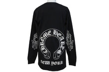 Load image into Gallery viewer, CHROME HEARTS クロムハーツ 長袖Ｔシャツ サイズS NEW YORK限定 ホースシュープリント ブラック コットン 良品 中古 64164