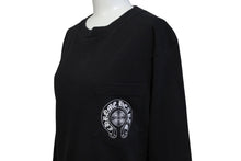 Load image into Gallery viewer, CHROME HEARTS クロムハーツ 長袖Ｔシャツ サイズS NEW YORK限定 ホースシュープリント ブラック コットン 良品 中古 64164