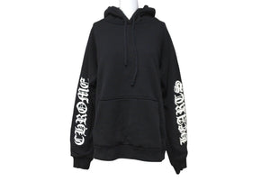 CHROMEHEARTS クロムハーツ パーカー ホースシューバックプリント RN91210 コットン ポリエステル ブラック S 美品 中古 64165