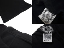 Load image into Gallery viewer, CHROME HEARTS クロムハーツ スクロールラベル プリント スウェット パンツ ブラック ロゴ クロス サイズXS 美品 中古 64166
