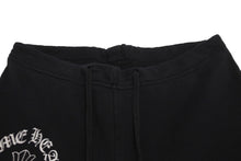 Load image into Gallery viewer, CHROME HEARTS クロムハーツ スクロールラベル プリント スウェット パンツ ブラック ロゴ クロス サイズXS 美品 中古 64166