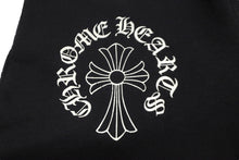 Load image into Gallery viewer, CHROME HEARTS クロムハーツ スクロールラベル プリント スウェット パンツ ブラック ロゴ クロス サイズXS 美品 中古 64166