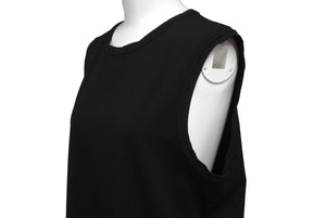 極美品 PRADA SPORTS プラダスポーツ バックポケット デザイン タンクトップ ブラック ノースリーブ ロゴ サイズXS 中古 64167