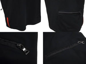 極美品 PRADA SPORTS プラダスポーツ バックポケット デザイン タンクトップ ブラック ノースリーブ ロゴ サイズXS 中古 64167