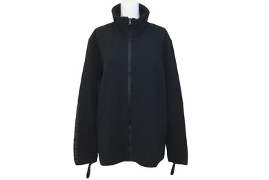 PRADA プラダ ルナロッサ スポーツ ジップアップ フリース ジャケット ブラック ポリエステル ナイロン サイズS 美品 中古 64170