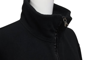 PRADA プラダ ルナロッサ スポーツ ジップアップ フリース ジャケット ブラック ポリエステル ナイロン サイズS 美品 中古 64170