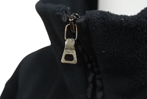 PRADA プラダ ルナロッサ スポーツ ジップアップ フリース ジャケット ブラック ポリエステル ナイロン サイズS 美品 中古 64170