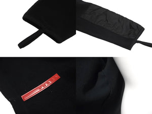 PRADA プラダ ルナロッサ スポーツ ジップアップ フリース ジャケット ブラック ポリエステル ナイロン サイズS 美品 中古 64170