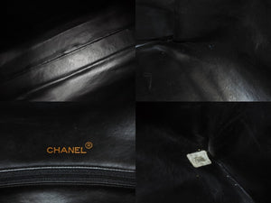 極美品 CHANEL シャネル スポーツ ロゴマトラッセ ボストンバッグ ブラック ホワイト 3番台 ロゴ ゴールド金具 中古 64178