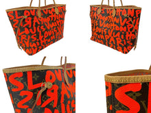 Load image into Gallery viewer, LOUIS VUITTON ルイヴィトン モノグラムグラフィティ ネヴァーフルGM トートバッグ M93702 ブラウン オレンジ 美品 中古 64180