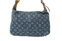 Load image into Gallery viewer, LOUIS VUITTON ルイ ヴィトン モノグラムデニム バギーPM ショルダーバッグ M95049 ブルー ブラウン 美品 中古 64184