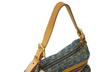 Load image into Gallery viewer, LOUIS VUITTON ルイ ヴィトン モノグラムデニム バギーPM ショルダーバッグ M95049 ブルー ブラウン 美品 中古 64184