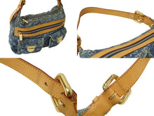 Load image into Gallery viewer, LOUIS VUITTON ルイ ヴィトン モノグラムデニム バギーPM ショルダーバッグ M95049 ブルー ブラウン 美品 中古 64184
