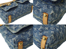 Load image into Gallery viewer, LOUIS VUITTON ルイ ヴィトン モノグラムデニム バギーPM ショルダーバッグ M95049 ブルー ブラウン 美品 中古 64184