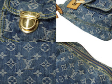 Load image into Gallery viewer, LOUIS VUITTON ルイ ヴィトン モノグラムデニム バギーPM ショルダーバッグ M95049 ブルー ブラウン 美品 中古 64184