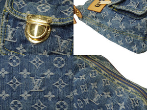 LOUIS VUITTON ルイ ヴィトン モノグラムデニム バギーPM ショルダーバッグ M95049 ブルー ブラウン 美品 中古 64184